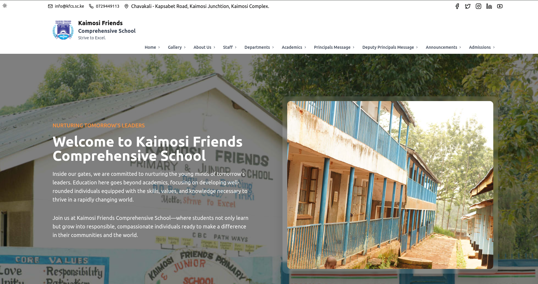 Kaimosi Friends School Website